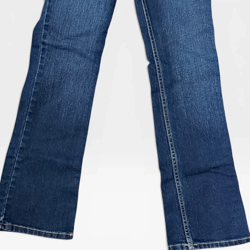 The Childrens Place Girls Blue Stretch Denim Bootcut Jeans Heart Embroidery 10